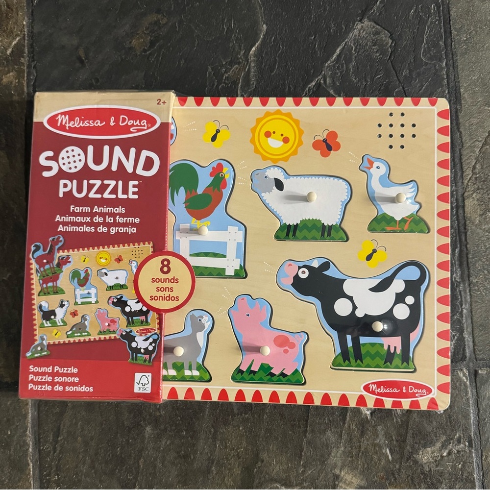 Melissa & Doug Farm Animals Sound Puzzle - Red, Green, Blue - Picture 5 of 6